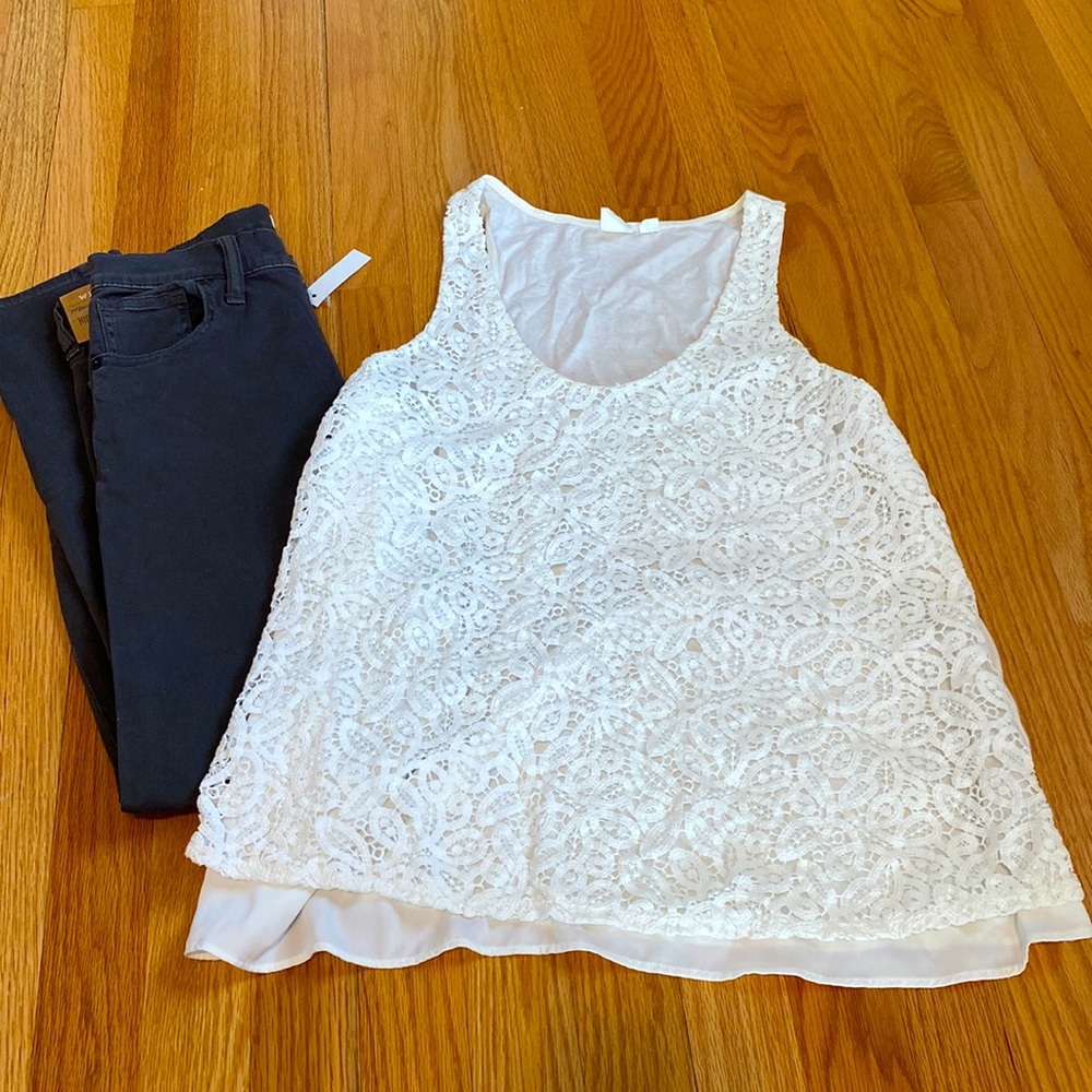 White Lace Tank Top from Gap